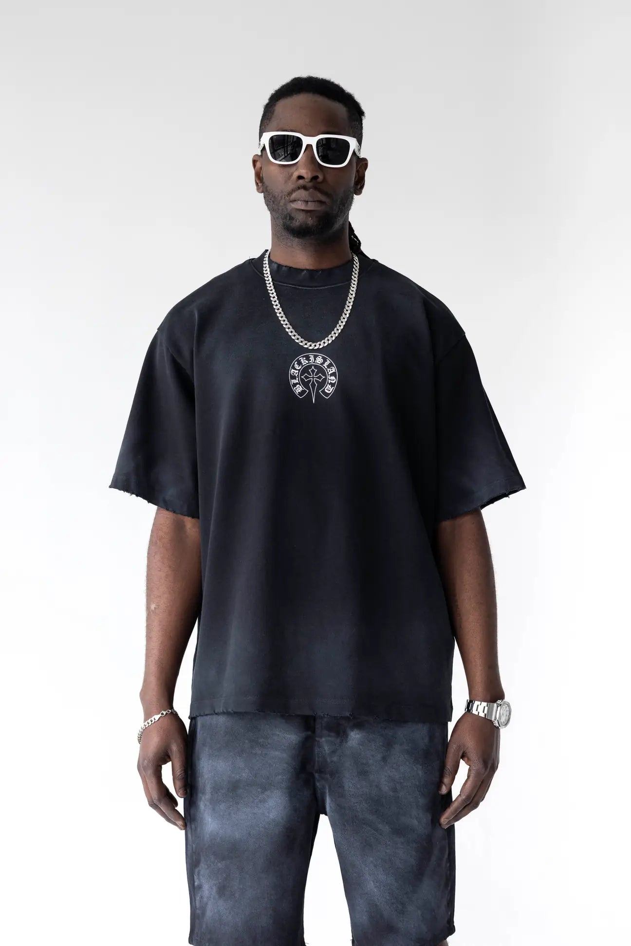 BLACK ISLAND Oversized Graphic Printed T-Shirt 1987