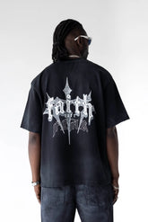 BLACK ISLAND Oversized Graphic Printed T-Shirt 1987