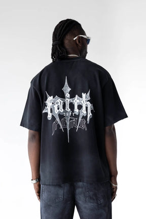 BLACK ISLAND Oversized Graphic Printed T-Shirt 1987