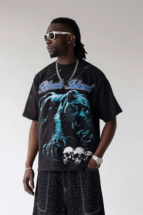 BLACK ISLAND
Panther Graphic Oversized T-Shirt | Black Island