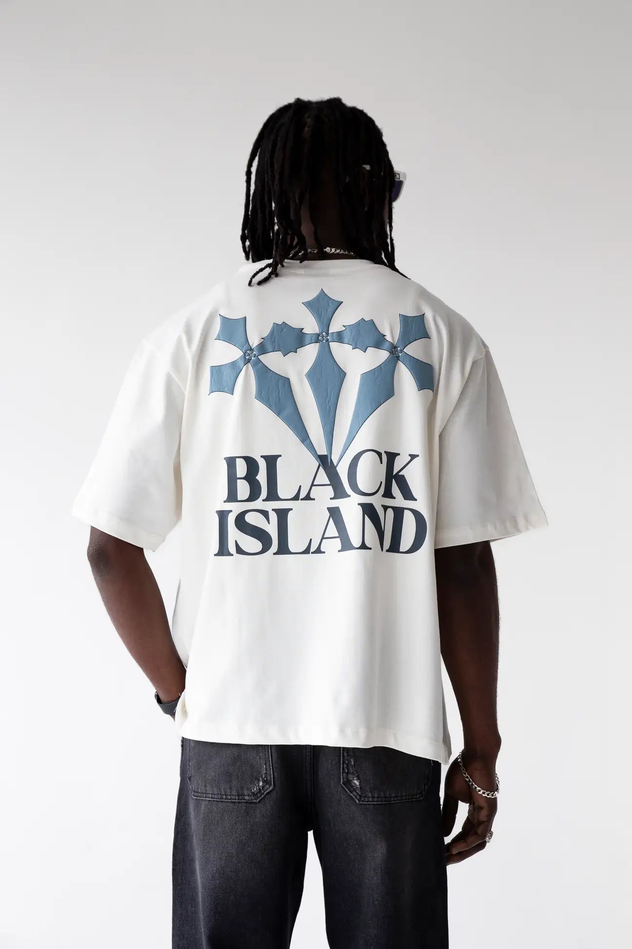 Black Island Triple Cross Oversized T-Shirt