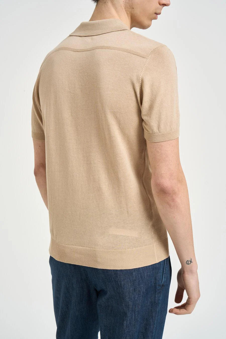 HAMAKI-HO 
POLO UOMO IN MAGLIA BEIGE