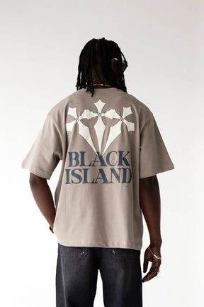 Black Island Triple Cross Oversized T-Shirt