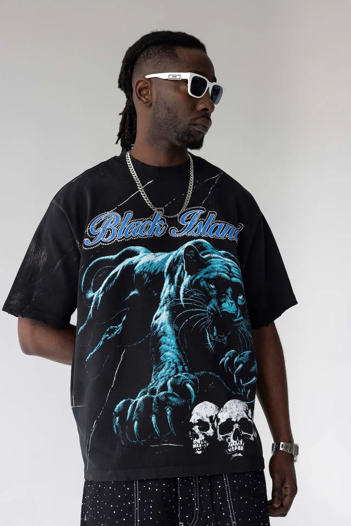 BLACK ISLAND
Panther Graphic Oversized T-Shirt | Black Island