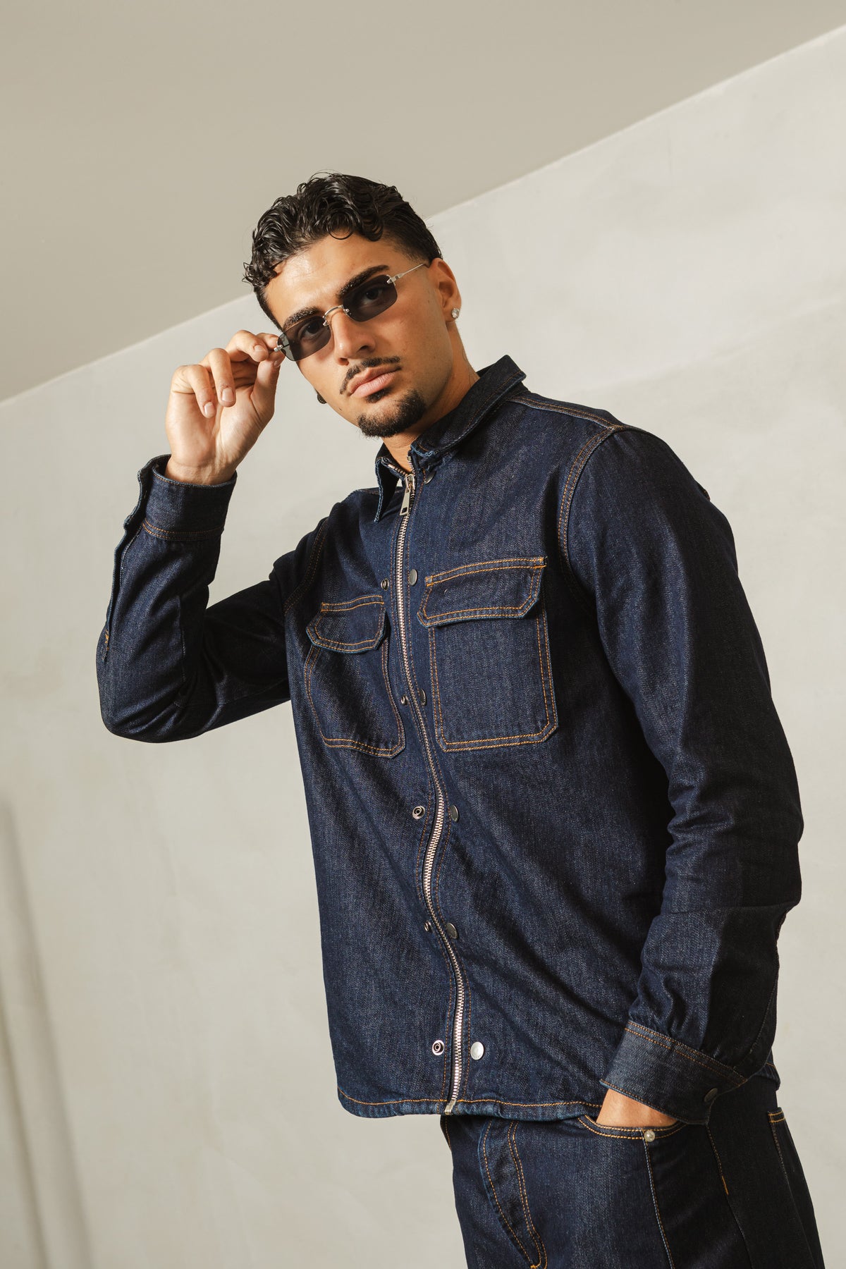 YES LONDON CAMICIA JEANS XCM7246