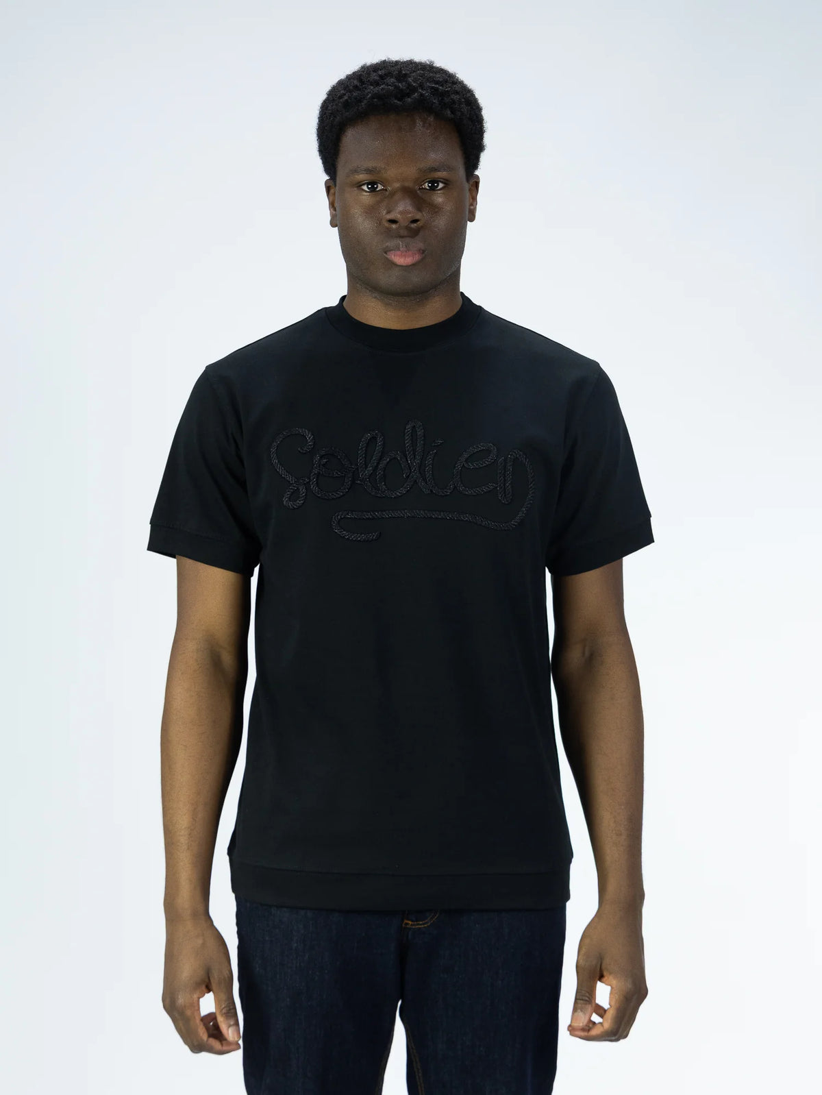 T-SHIRT SOLDIER LUREX NERA