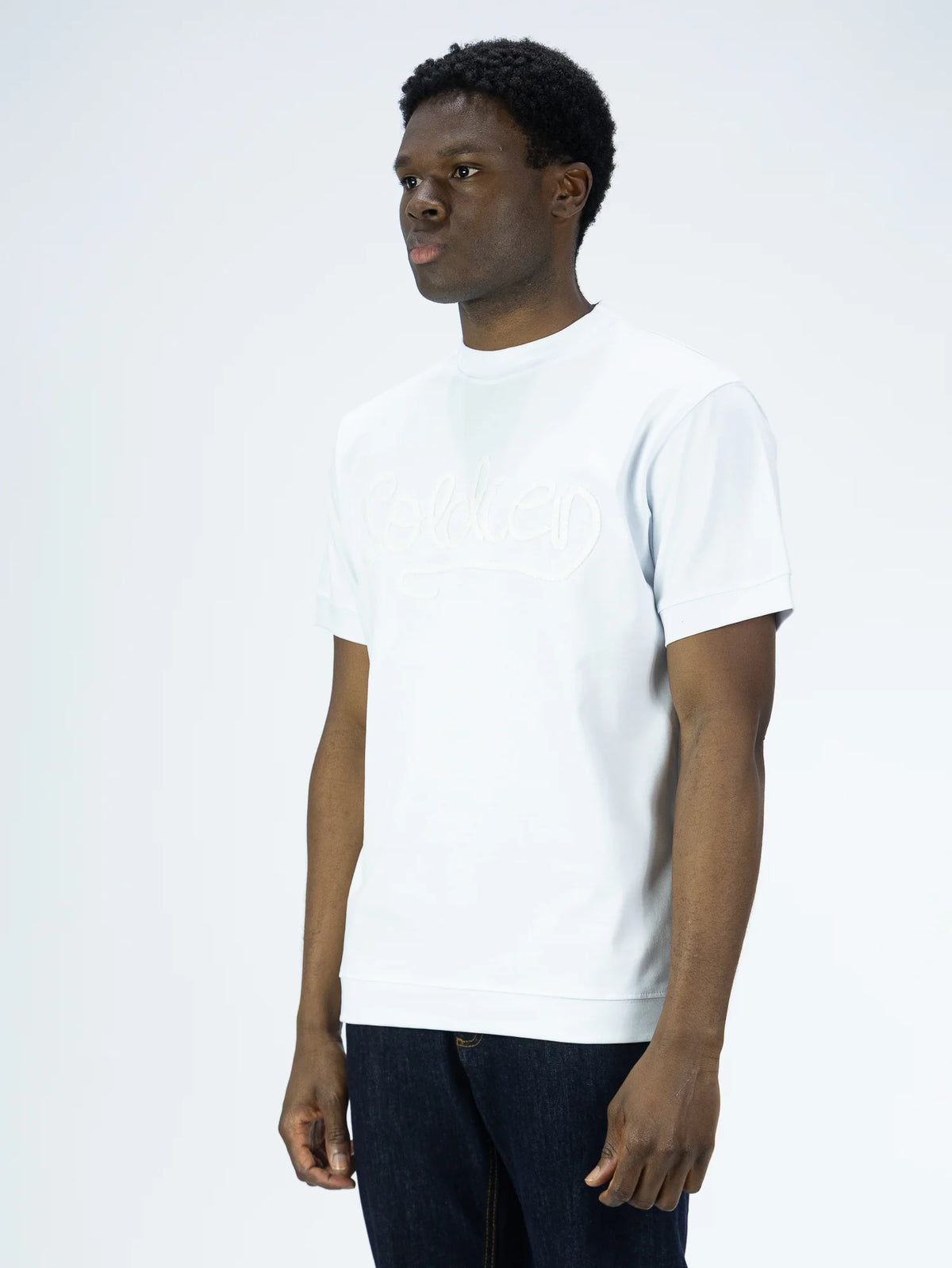 T-SHIRT SOLDIER LUREX BIANCO